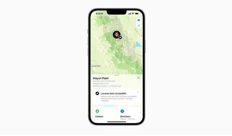 靖边苹果14维修分享iPhone14系列中 FindMy功能通过卫星分享位置方法教程 